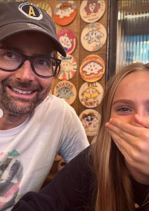 David Tennant with his daughter